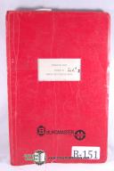 Burgmaster 25BH Turret Drill Service & Parts Manual Year 1966